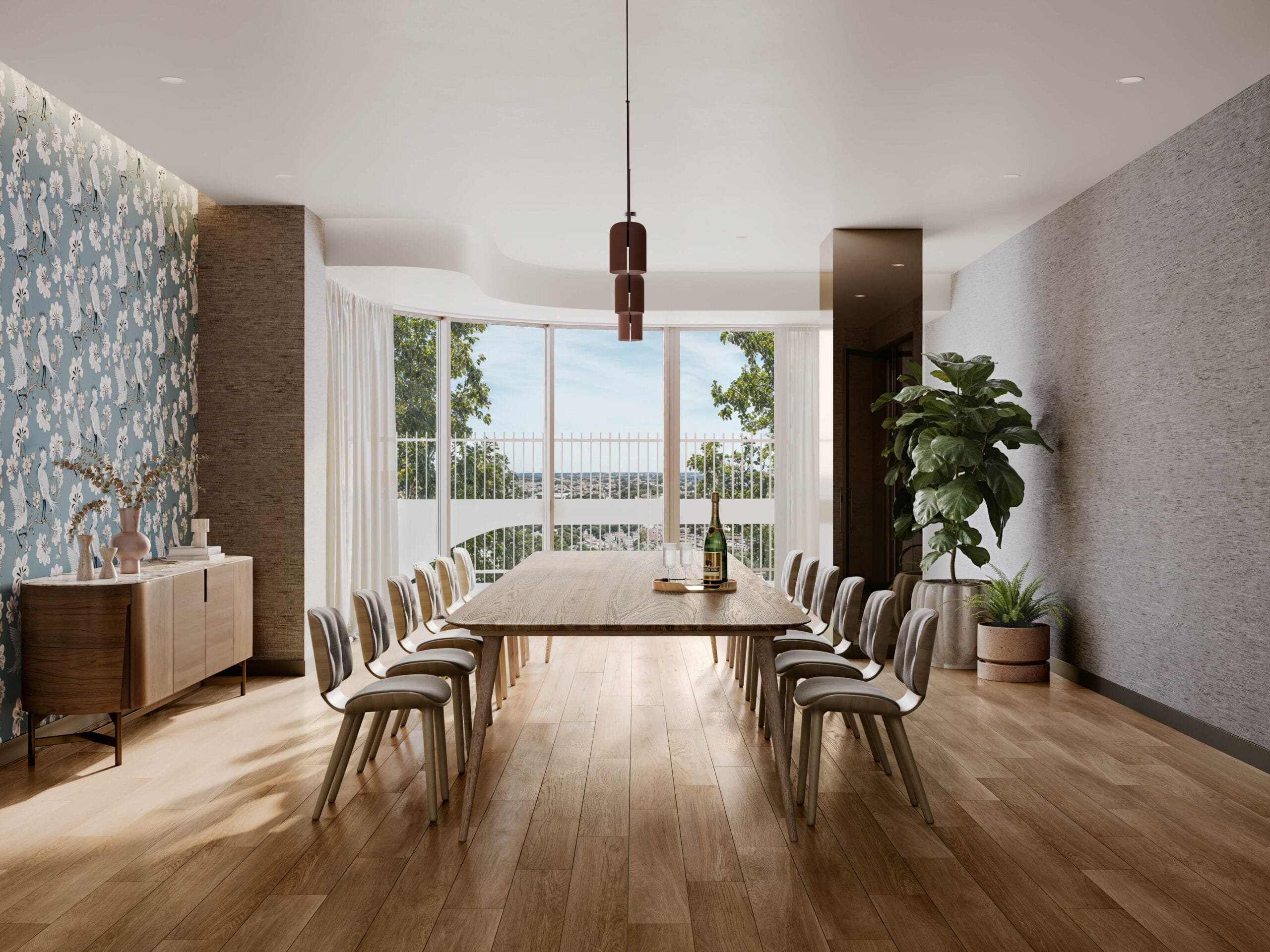 Riverbank Residences by Finbar resort-style amenities dining room
