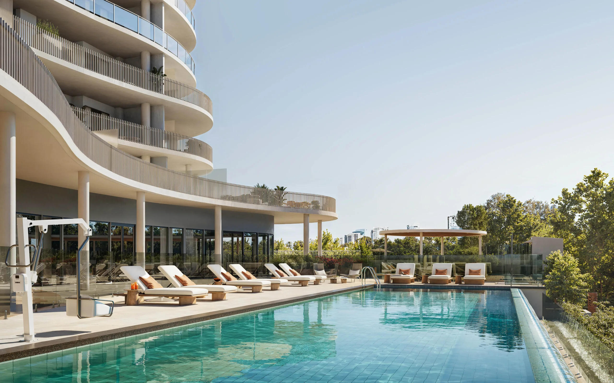 Riverbank Residences by Finbar resort-style amenities pool