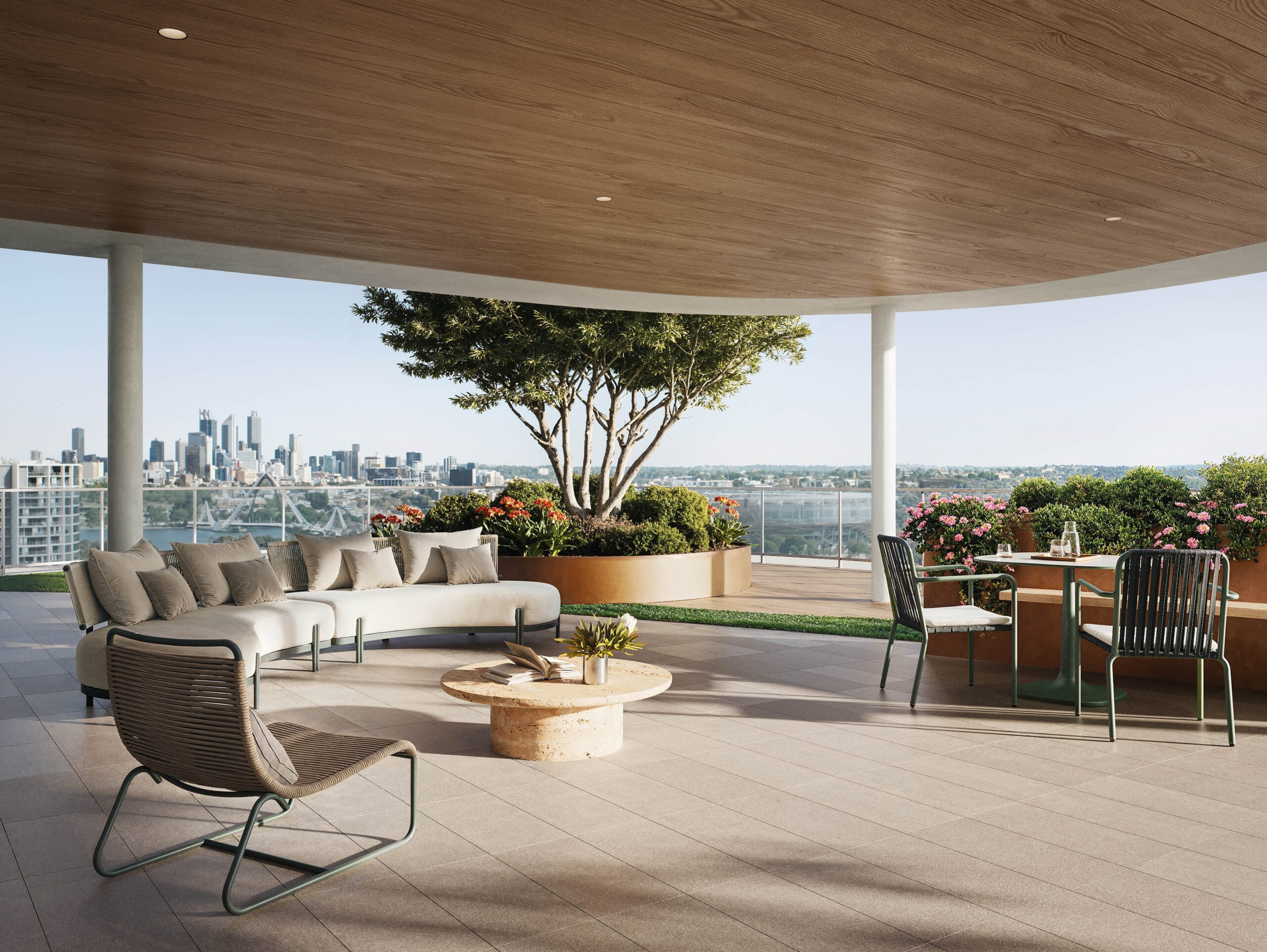 Riverbank Residences by Finbar resort-style amenities rooftop